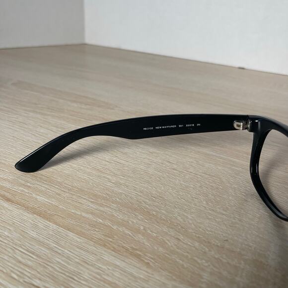 Ray-Ban RB2132 New Wayfarer 901 Sunglasses Black FRAME ONLY 55-18 Italy - Picture 4 of 9